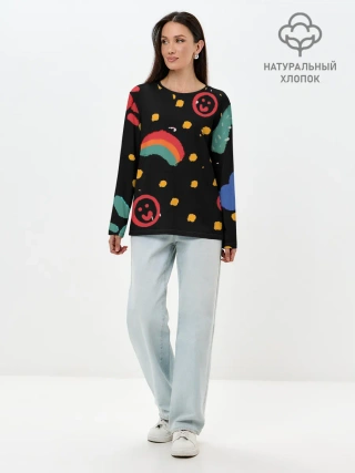 Лонгслив женский. Хлопок / беззаботное детство