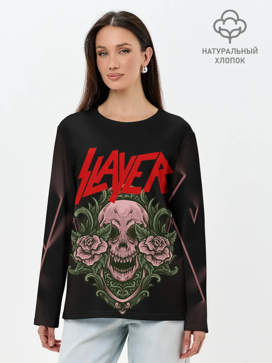 Лонгслив женский. Хлопок / SLAYER | УБИЙЦА
