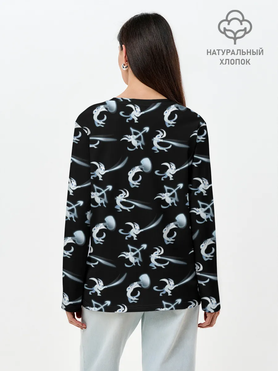 Лонгслив женский. Хлопок / Ори с оружием