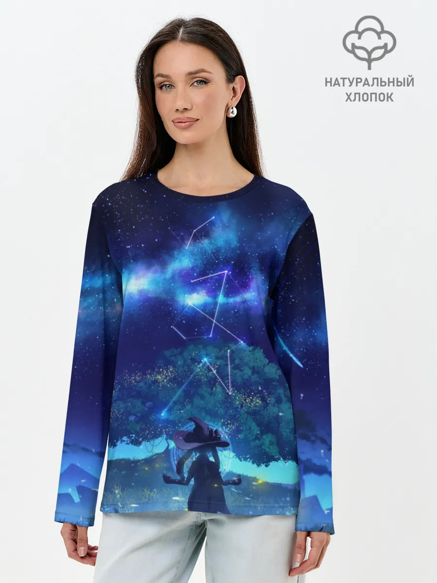 Лонгслив женский. Хлопок / MONA GENSHIN IMPACT