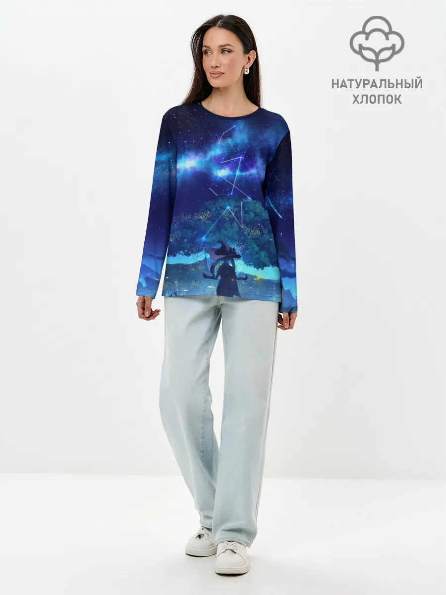 Лонгслив женский. Хлопок / MONA GENSHIN IMPACT