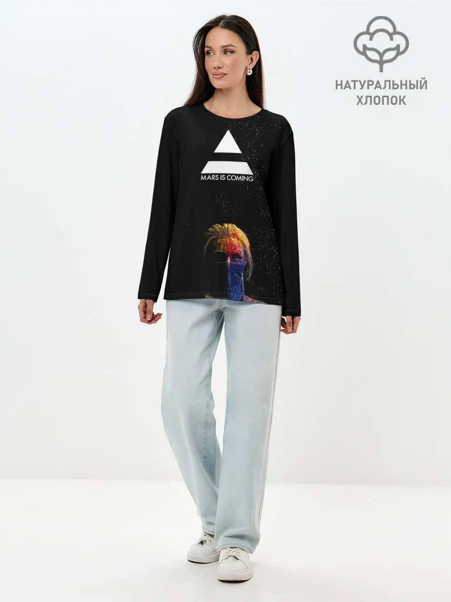 Лонгслив женский. Хлопок / MARS IS COMING 30StM