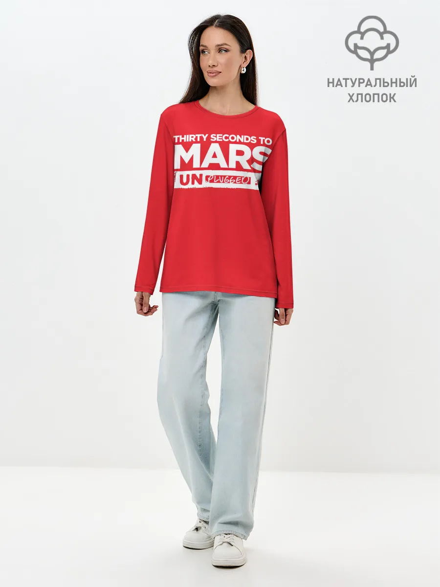 Лонгслив женский. Хлопок / Thirty Seconds to Mars UN PLUGGED