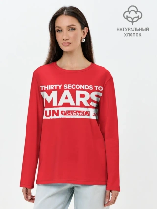 Лонгслив женский. Хлопок / Thirty Seconds to Mars UN PLUGGED