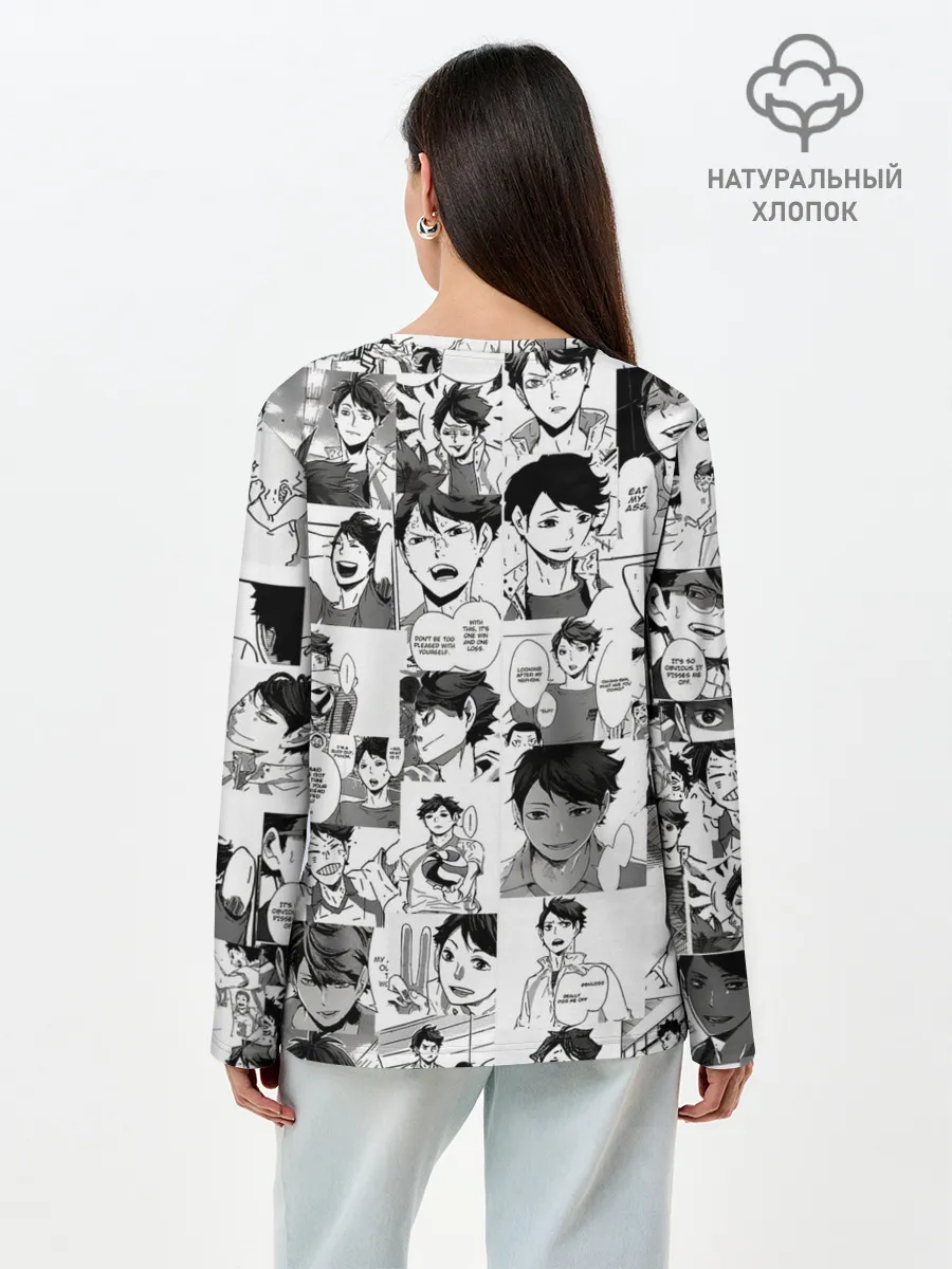 Лонгслив женский. Хлопок / ТООРУ ОЙКАВА / OIKAWA TORU