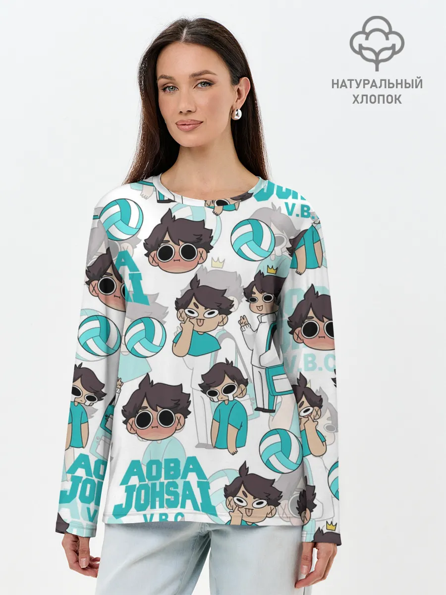 Лонгслив женский. Хлопок / ТООРУ ОЙКАВА / OIKAWA TORU