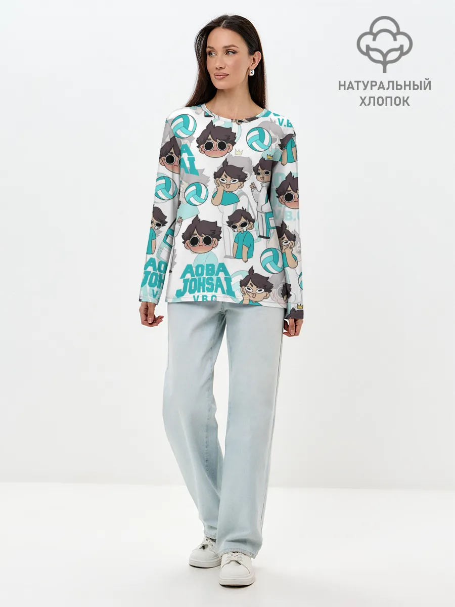 Лонгслив женский. Хлопок / ТООРУ ОЙКАВА / OIKAWA TORU