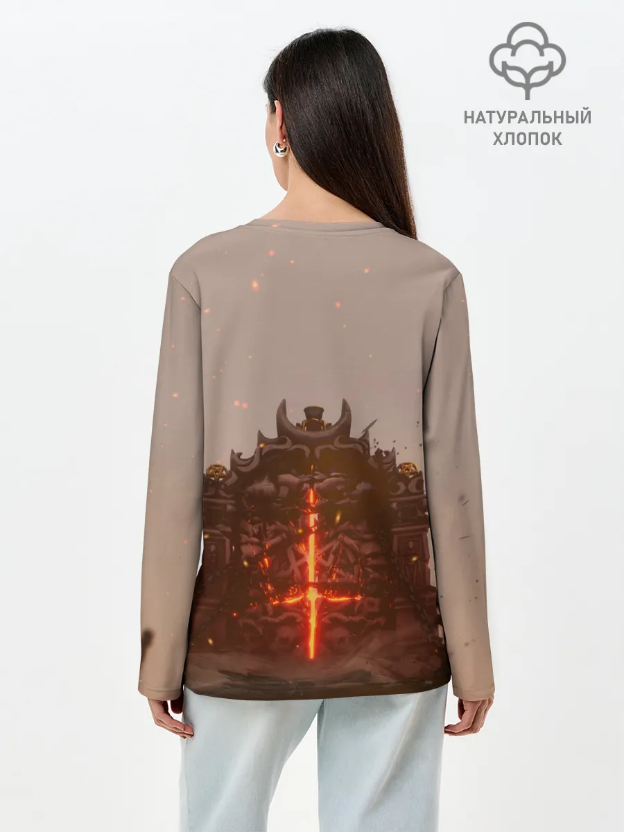 Лонгслив женский. Хлопок / DOOM | ДУМ