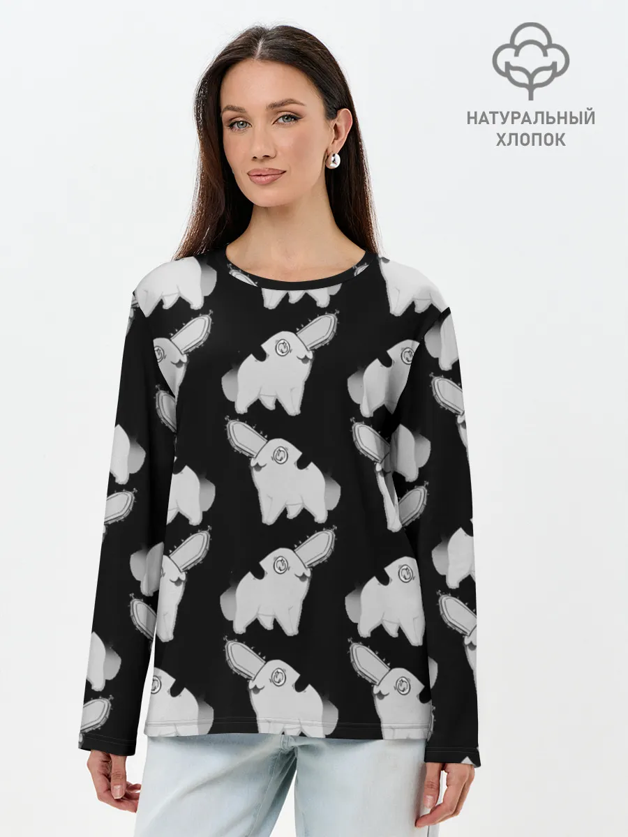 Лонгслив женский. Хлопок / Почитта в стиле manga