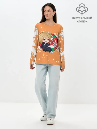 Лонгслив женский. Хлопок / Yachi Hitoka | Haikyu | Волейбол