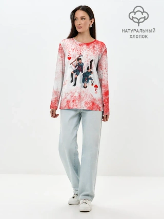 Лонгслив женский. Хлопок / Номер 5 | Академия Амбрелла