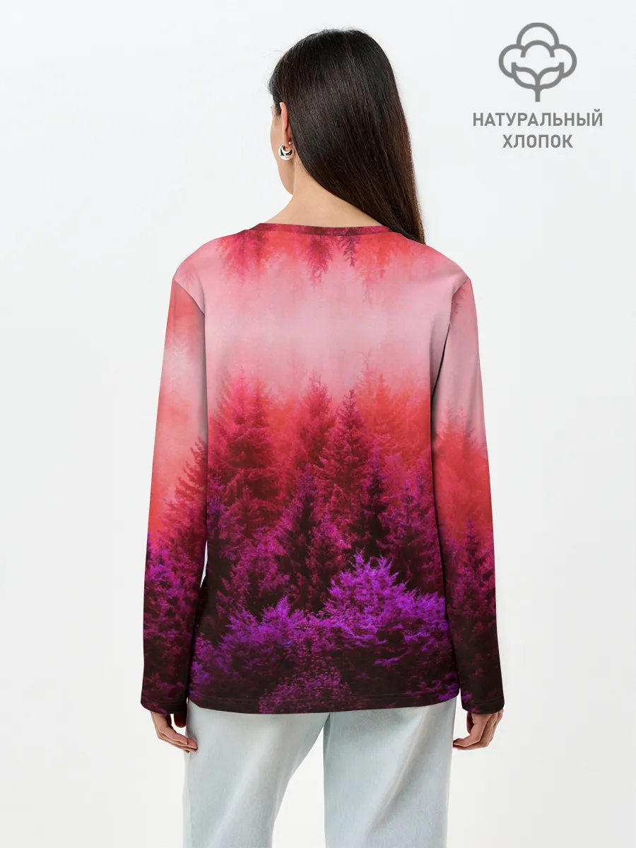 Лонгслив женский. Хлопок / КРАСНАЯ ОСЕНЬ