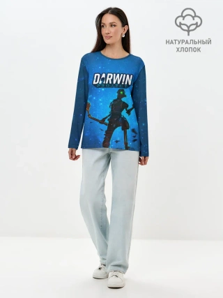Лонгслив женский. Хлопок / Darwin Project | Королевская Битва