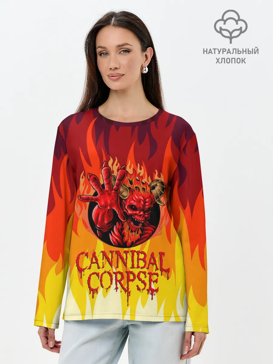 Лонгслив женский. Хлопок / Cannibal Corpse | Труп Канниба