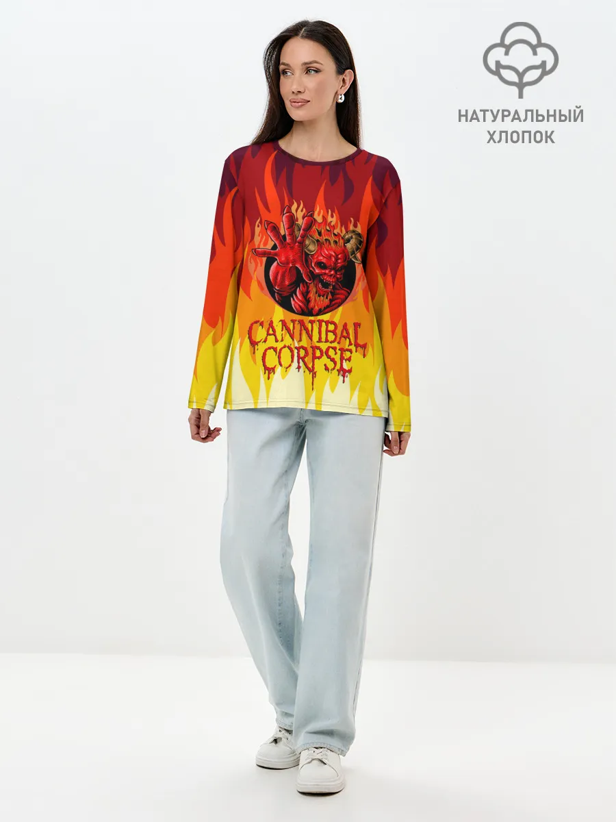 Лонгслив женский. Хлопок / Cannibal Corpse | Труп Канниба