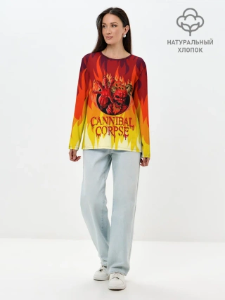 Лонгслив женский. Хлопок / Cannibal Corpse | Труп Канниба