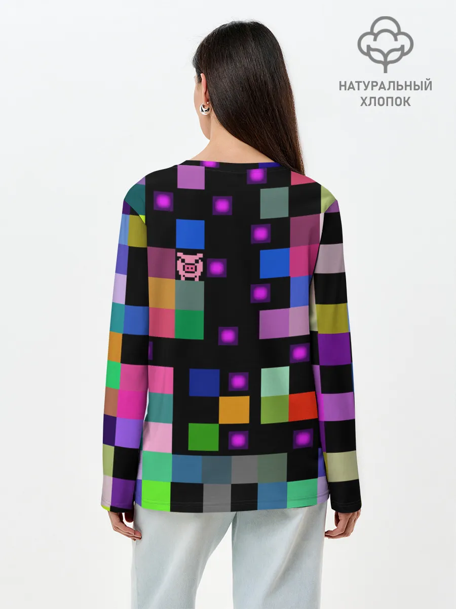 Лонгслив женский. Хлопок / Arcade Pig