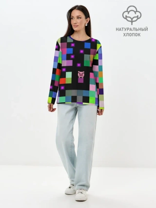 Лонгслив женский. Хлопок / Arcade Pig