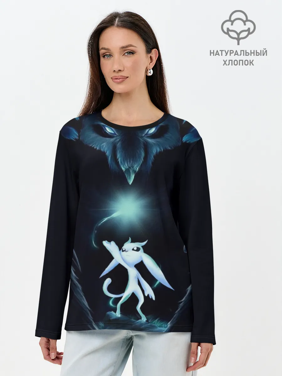 Лонгслив женский. Хлопок / Дух-хранитель Ори