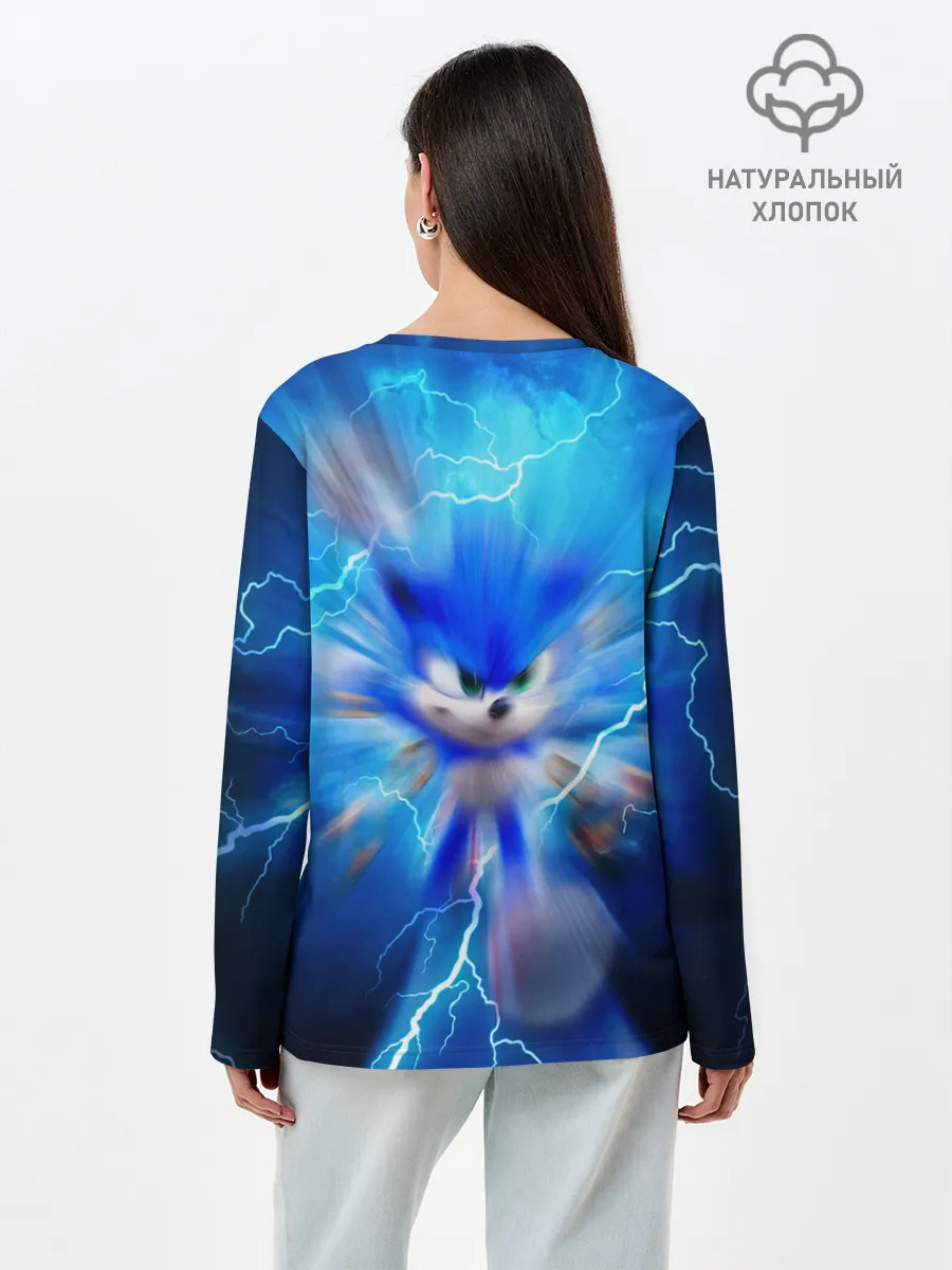 Лонгслив женский. Хлопок / SONIC | СИНИЙ ЁЖ