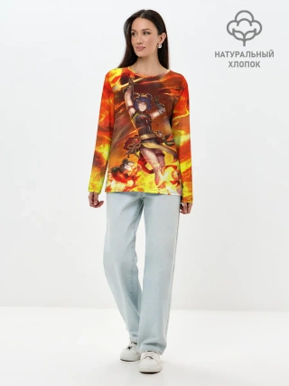 Лонгслив женский. Хлопок / Сян Лин | Genshin Impact