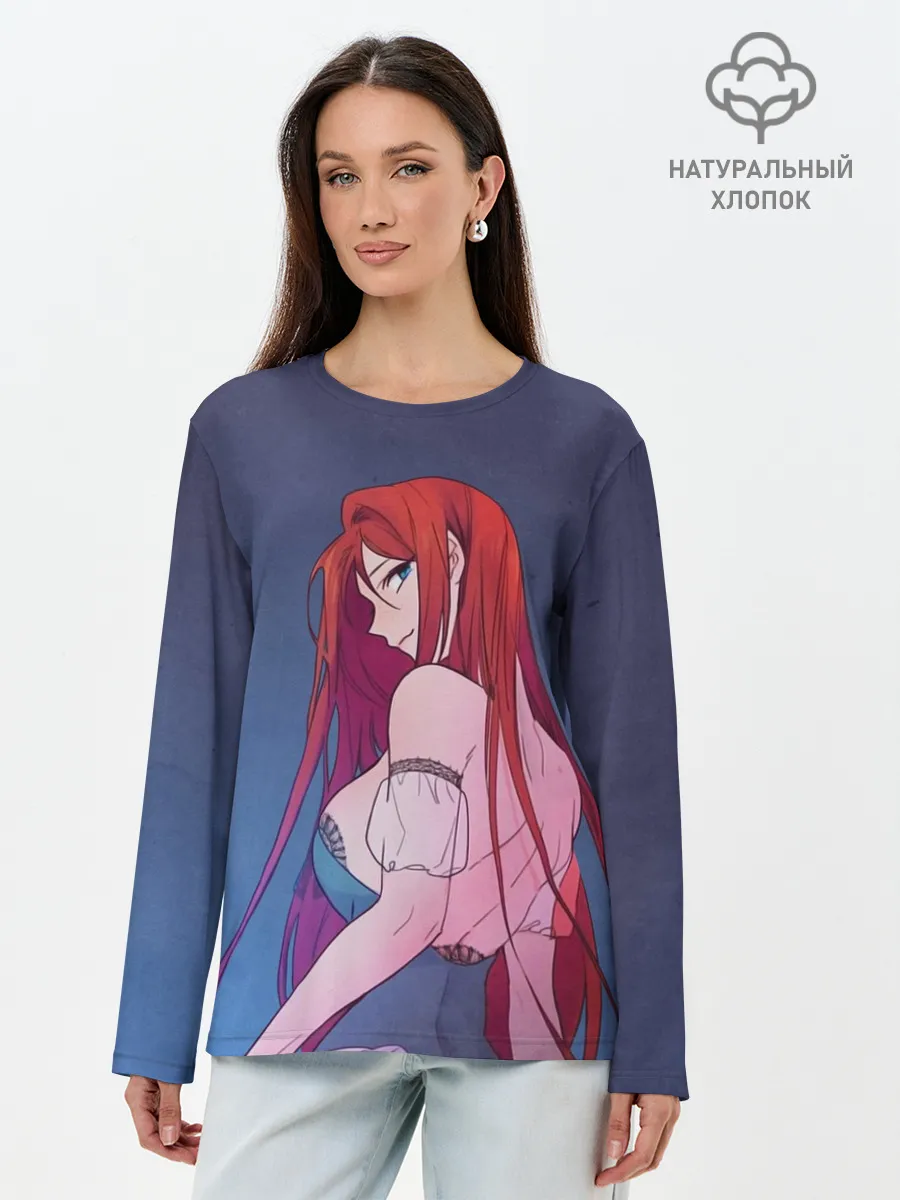 Лонгслив женский. Хлопок / Манхва Моя Ведьма