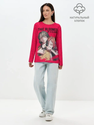 Лонгслив женский. Хлопок / That Was Bloomed by a Cloud