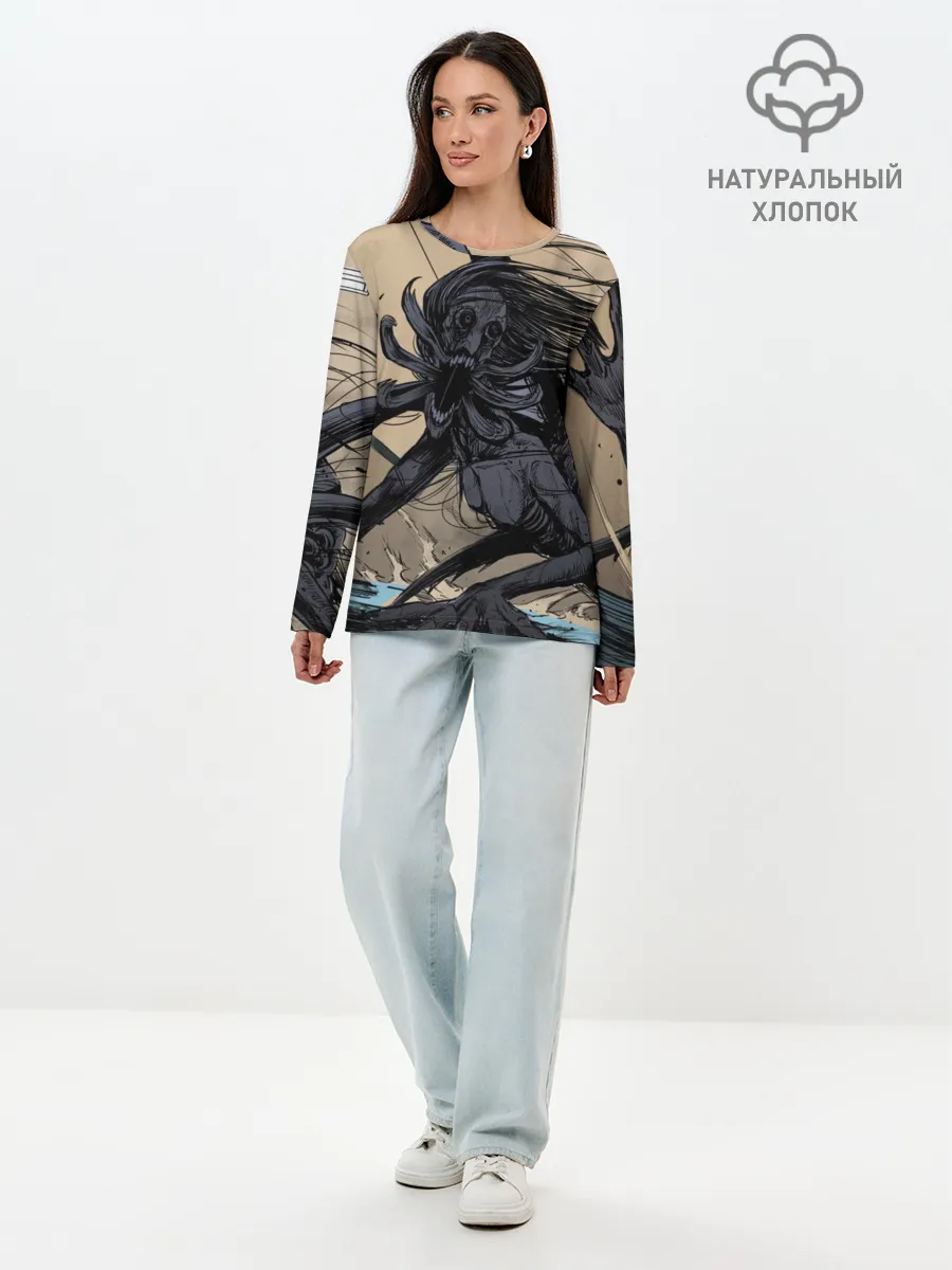 Лонгслив женский. Хлопок / Мерико Чан
