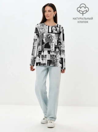 Лонгслив женский. Хлопок / Девочка, которая видит это