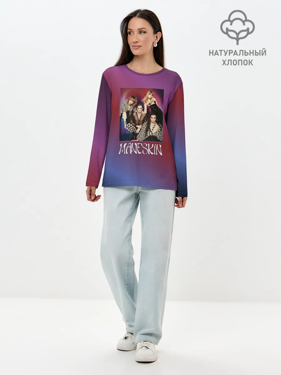 Лонгслив женский. Хлопок / Maneskin forever