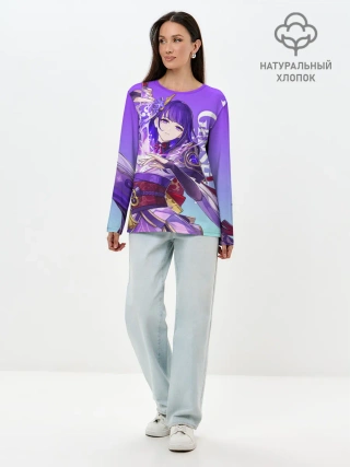 Лонгслив женский. Хлопок / Genshin Impact, Сёгун Райдэн