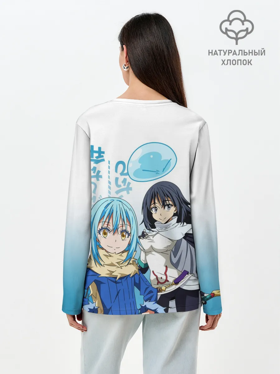 Лонгслив женский. Хлопок / TenSura, Румиру и Сидзуэ