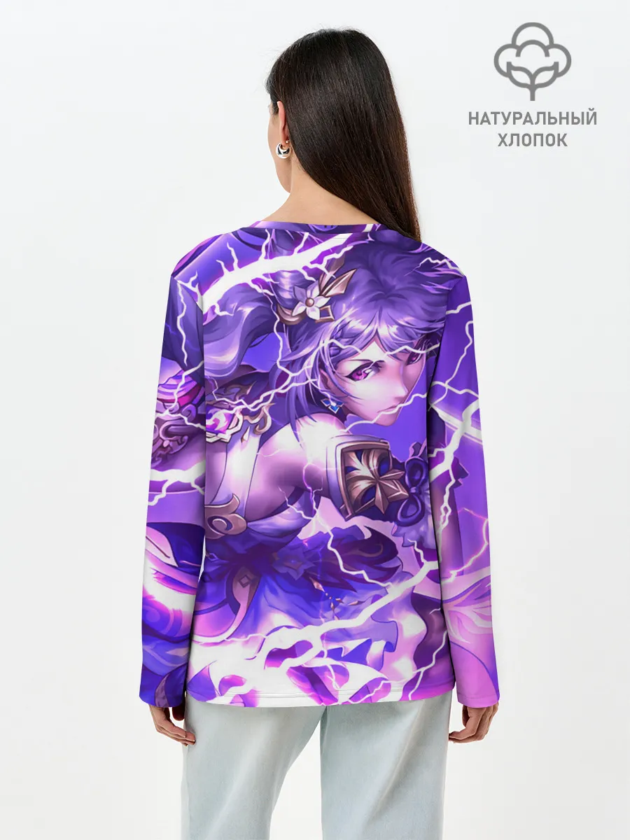 Лонгслив женский. Хлопок / Баал | Genshin Impact | Геншин Импакт