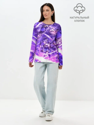 Лонгслив женский. Хлопок / Баал | Genshin Impact | Геншин Импакт