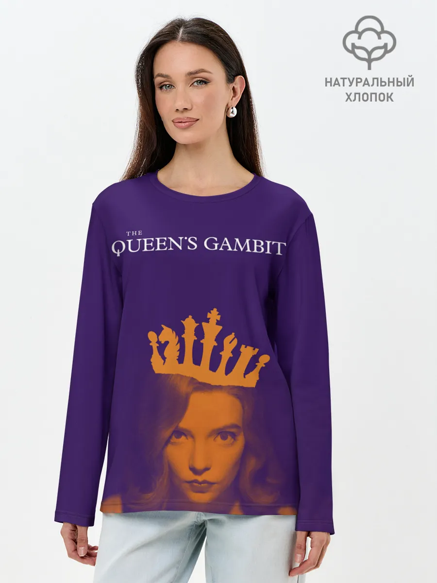 Лонгслив женский. Хлопок / Бэт