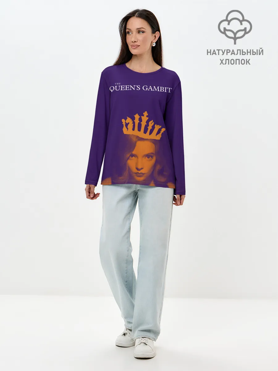 Лонгслив женский. Хлопок / Бэт