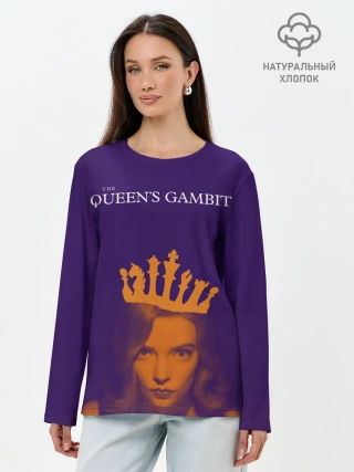Лонгслив женский. Хлопок / Бэт