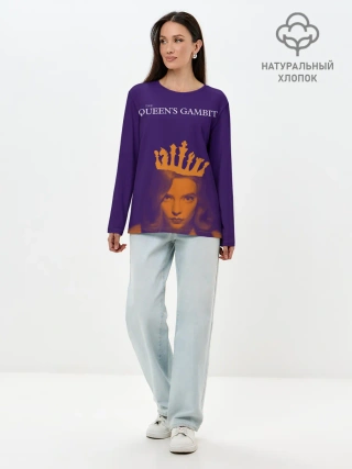 Лонгслив женский. Хлопок / Бэт