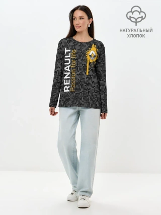 Лонгслив женский. Хлопок / Рено камуфляж
