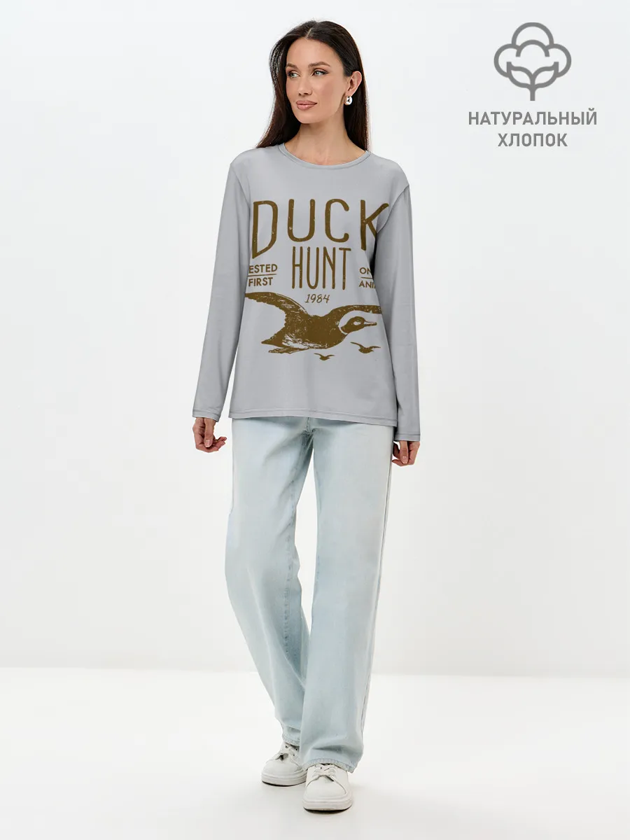 Лонгслив женский. Хлопок / Утиная охота