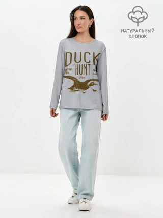 Лонгслив женский. Хлопок / Утиная охота