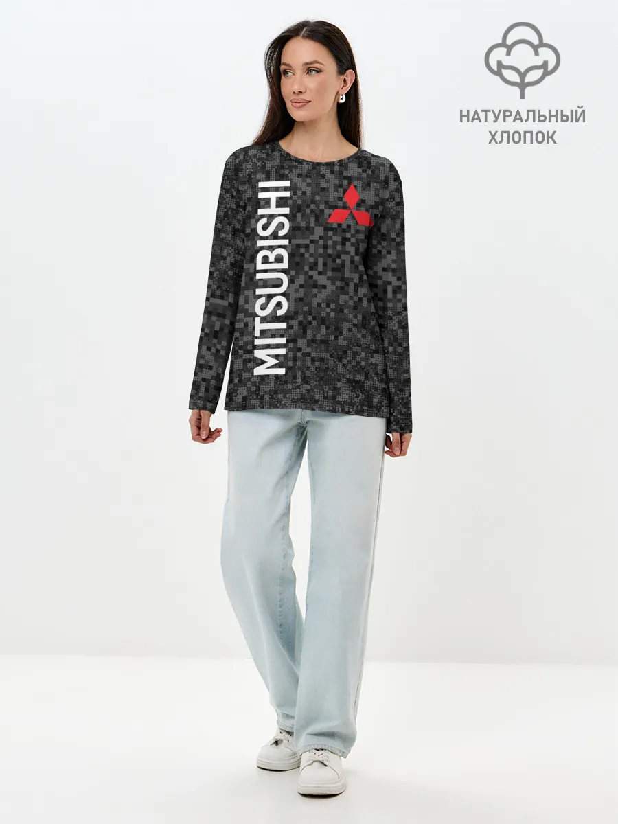 Лонгслив женский. Хлопок / MITSUBISHI Камуфляж