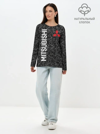 Лонгслив женский. Хлопок / MITSUBISHI Камуфляж