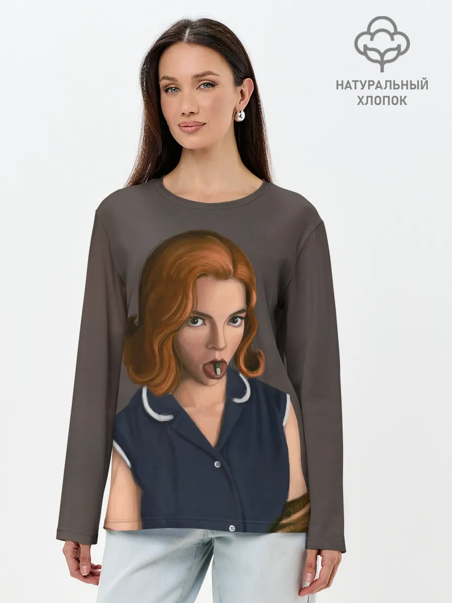 Лонгслив женский. Хлопок / Элизабет
