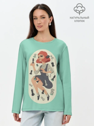 Лонгслив женский. Хлопок / Элизабет Хармон