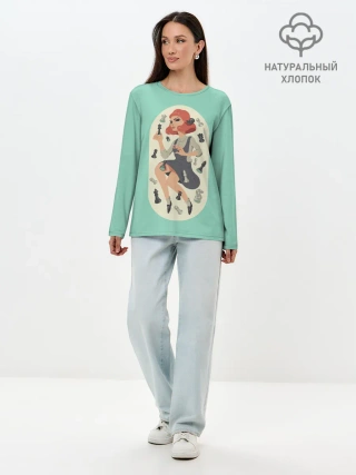 Лонгслив женский. Хлопок / Элизабет Хармон