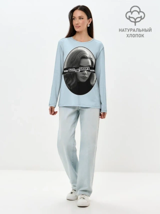 Лонгслив женский. Хлопок / Королева шахмат