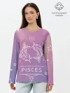 Лонгслив женский. Хлопок / Знак Рыбы