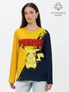 Лонгслив женский. Хлопок / PIKACHU PIKA PIKA | ПИКАЧУ
