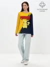 Лонгслив женский. Хлопок / PIKACHU PIKA PIKA | ПИКАЧУ